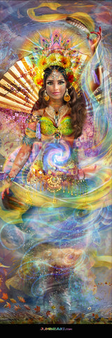 Big Raven Yoga Air Goddess by Jumbie Art Yoga Mat