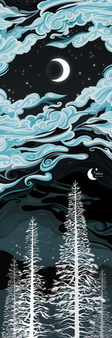 Big Raven Yoga Winter Moon by Alexa Ballenger Yoga Mat
