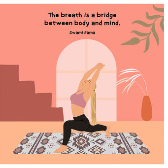 Big Raven Yoga Between Body And Mind Doodle Card