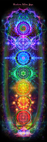 Big Raven Yoga Chakra Sutra by Jumbie Art Yoga Mat