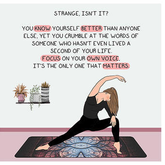 Big Raven Yoga Focus On Your Own Voice Doodle Card