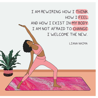 Big Raven Yoga I Am Rewiring How I Think Doodle Card