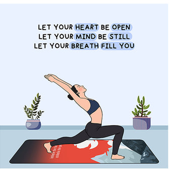 Big Raven Yoga Let Your Heart Be Open Doodle Card