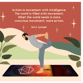 Big Raven Yoga More Action Doodle Card