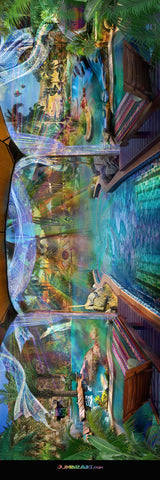 Big Raven Yoga Oasis by Jumbie Art Yoga Mat