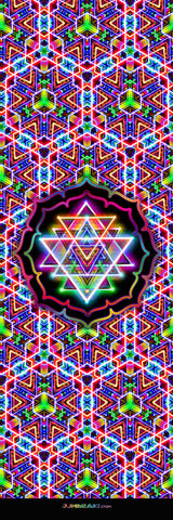 Big Raven Yoga Shri Yantra 2 by Jumbie Art Yoga Mat