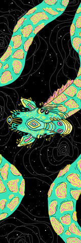 Big Raven Yoga Space Giraffe by Lyn Sweet Yoga Mat