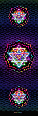 Big Raven Yoga Shri Yantra 1 by Jumbie Art Yoga Mat