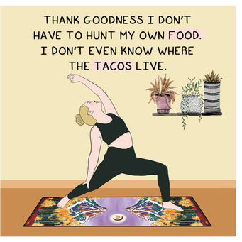 Big Raven Yoga Thank Goodness Doodle Card