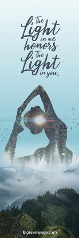 Big Raven Yoga The Light In Me Sticker Sticker