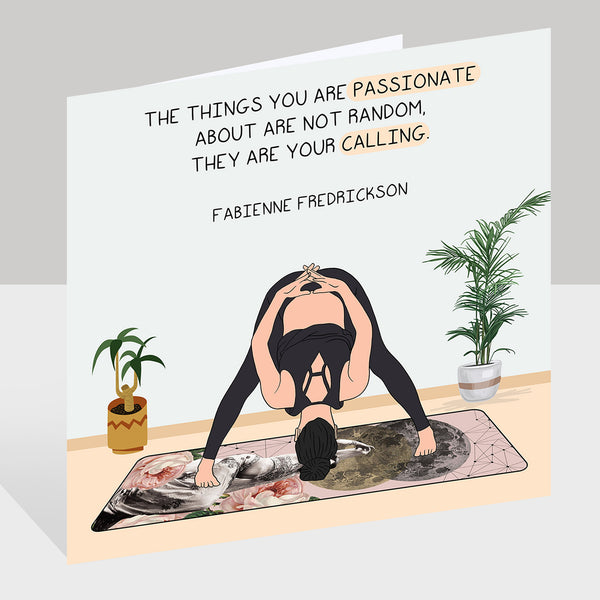 Funny yoga birthday card