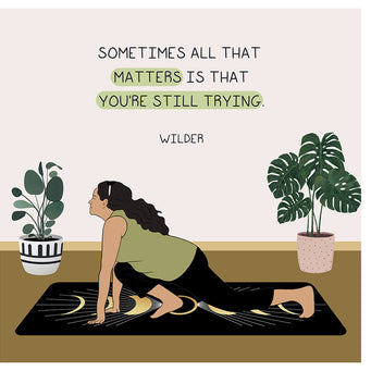 Big Raven Yoga You're Still Trying Doodle Card