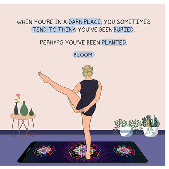 Big Raven Yoga You've Been Planted Doodle Card