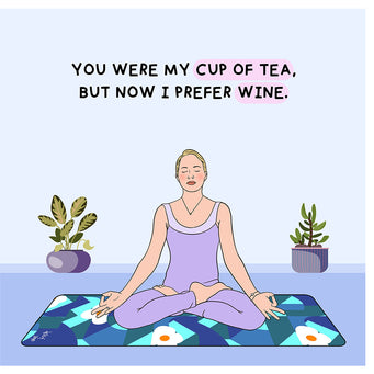 Big Raven Yoga You Were My Cup Of Tea Doodle Card