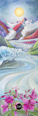 Big Raven Yoga Glacier Bay by Stephanie Ryan Yoga Mat