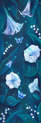 Big Raven Yoga Moonlit Garden by Maria Overlay Yoga Mat