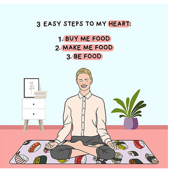 Big Raven Yoga 3 Easy Steps To My Heart Doodle Card