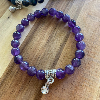 Big Raven Yoga Crown Chakra Spirituality Amethyst Bracelet Bracelet