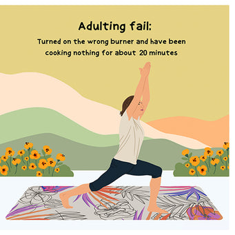 Big Raven Yoga Adulting Fail Doodle Card