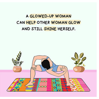 Big Raven Yoga A glowed-up woman Doodle Card