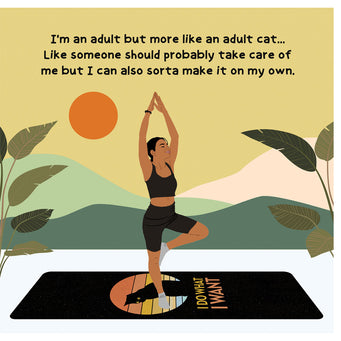 Big Raven Yoga An Adult Cat Doodle Card