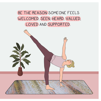 Big Raven Yoga Be The Reason Someone Feels Doodle Card