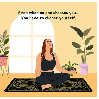 Big Raven Yoga Choose Yourself Doodle Card