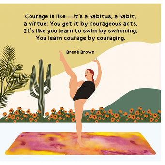 Big Raven Yoga Courage Is Like Doodle Card