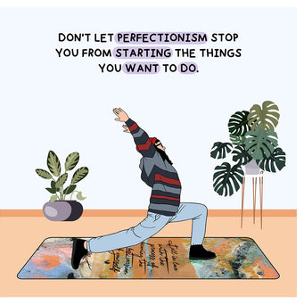 Big Raven Yoga Don't Let Perfectionism Stop You Doodle Card