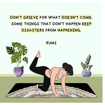 Big Raven Yoga Don't Grieve For What Doesn't Come Doodle Card