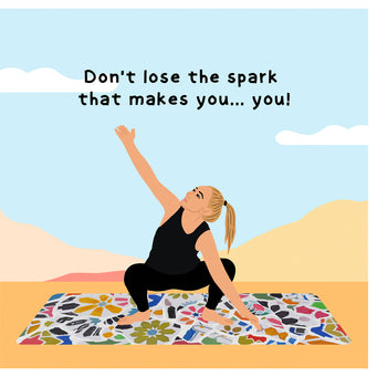 Big Raven Yoga Don't lose the spark Doodle Card