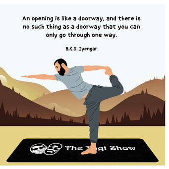 Big Raven Yoga Doorway Doodle Card