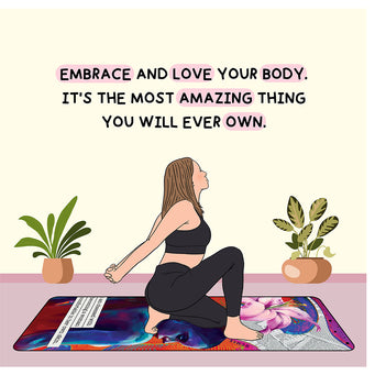 Big Raven Yoga Embrace And Love Your Body Doodle Card