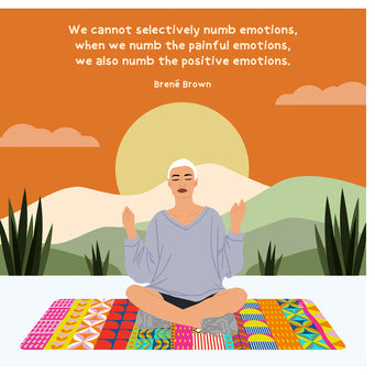 Big Raven Yoga Emotions Doodle Card