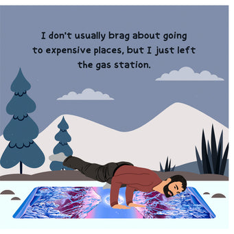 Big Raven Yoga Expensive Places Doodle Card