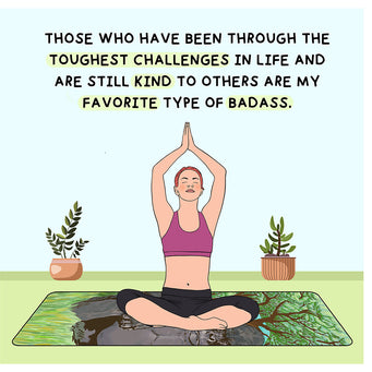 Big Raven Yoga Favorite Type Of Badass Doodle Card