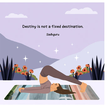 Big Raven Yoga Fixed Destination Doodle Card