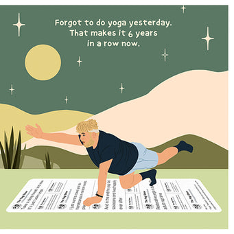 Big Raven Yoga Forgot To Do Yoga Doodle Card