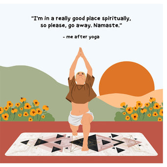 Big Raven Yoga Good Place Spiritually Doodle Card