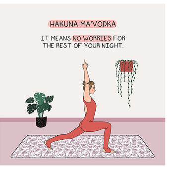 Big Raven Yoga Hakuna Mavodka Doodle Card