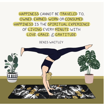 Big Raven Yoga Happiness cannot be traveled Doodle Card