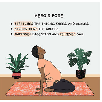 Big Raven Yoga Hero's Pose Doodle Card