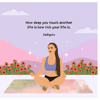 Big Raven Yoga How Rich Your Life Doodle Card