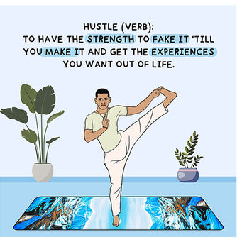 Big Raven Yoga Hustle Doodle Card