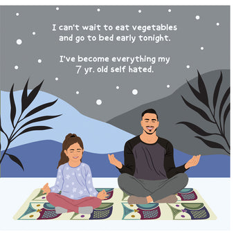 Big Raven Yoga I Can't Wait To Eat Vegetable Doodle Card