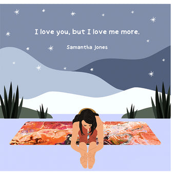 Big Raven Yoga I Love Me More Doodle Card