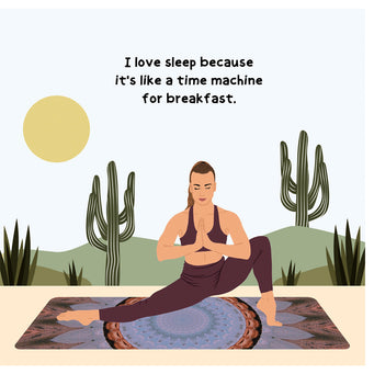 Big Raven Yoga I Love Sleep Doodle Card