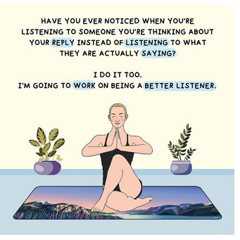 Big Raven Yoga A Better Listener Doodle Card