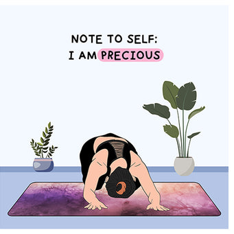 Big Raven Yoga I Am Precious Doodle Card