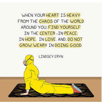 Big Raven Yoga If life gives you lemons Doodle Card